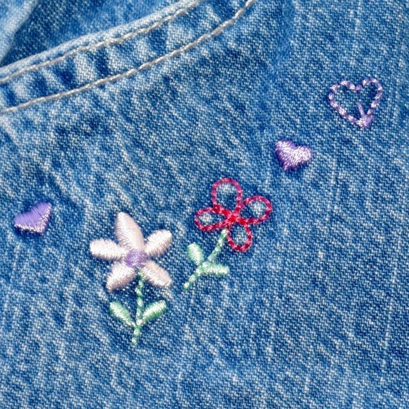 Girl's Moonbeams Embroidered Denim Jeans 18 Months - Picture 3 of 6
